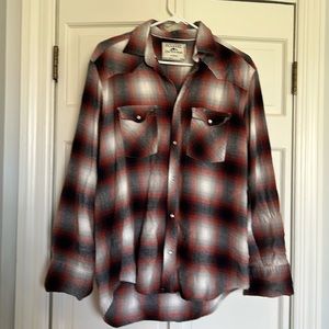 Pearl snap flannel shirt